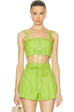 ULLA JOHNSON Isla Top in Green