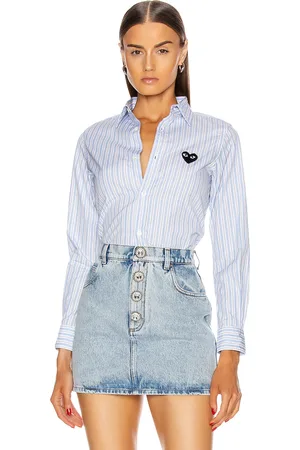 Comme des Garçons Striped Shirt in Blue