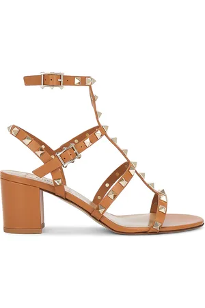 VALENTINO GARAVANI Rockstud Sandal in Tan
