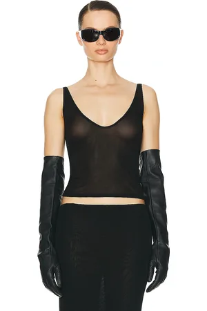Helsa Sheer Knit Tank Top in