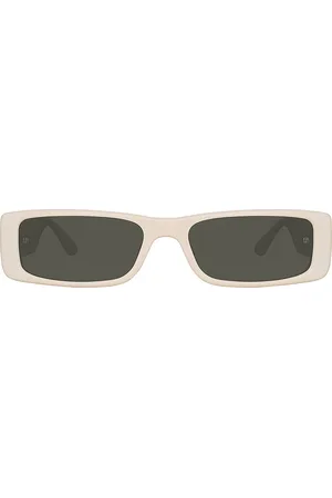 Linda Farrow Dania Sunglasses in White