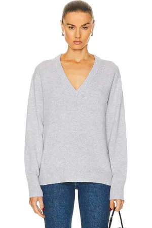 Guest In Residence The V Sweater in Grey