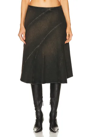 Miaou Gaudi Skirt in Denim-Dark