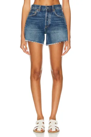 Citizens of Humanity Annabelle Long Vintage Relaxed Short in Denim-Medium