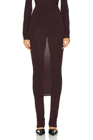 Alaïa Skirt Pants in Wine