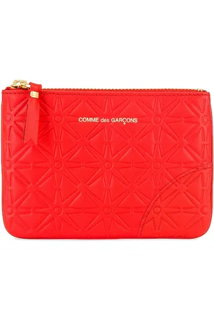 Comme des Garçons Embossed Leather Zip Wallet in