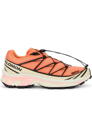 Salomon XT-6 In Living Coral, Black, & Cement in Coral