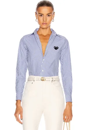 Comme des Garçons Striped Shirt in Blue