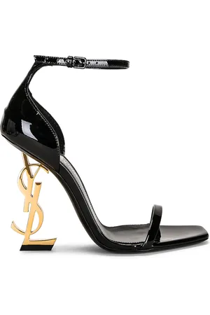 Saint Laurent Opyum 110 YSL Heeled Sandals in Black