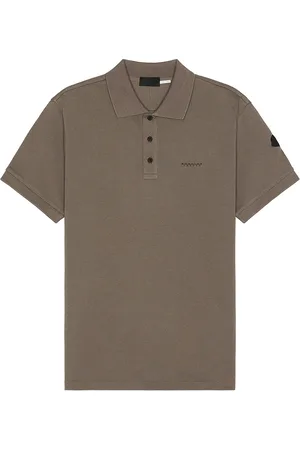 Moncler Short Sleeve Polo in Taupe