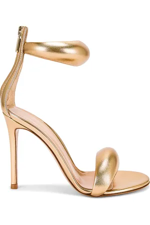 Gianvito Rossi Bijoux Heels in Metallic Gold