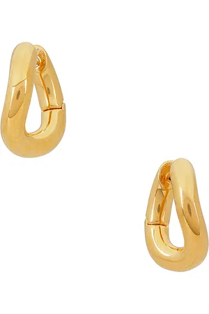 Balenciaga Loop Earrings in Metallic Gold