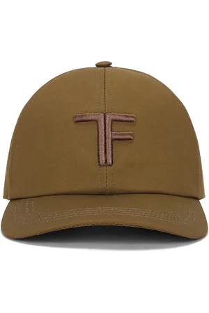 Tom Ford Canvas & Leather Cap in Olive