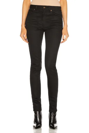 Saint Laurent Medium Waist Skinny Jean in Black