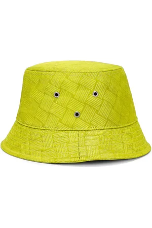 Bottega Veneta Intreccio Jacquard Nylon Bucket Hat in Yellow