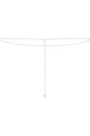 LOREN STEWART Serpent Bolo Belt Chain in Metallic Silver