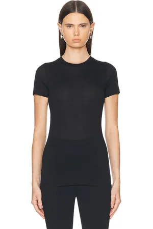 WARDROBE.NYC Fitted Short Sleeve Top in