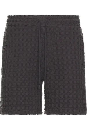 Oas Porto Waffle Shorts in Black