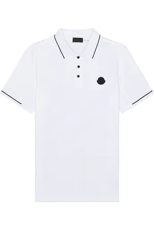 Moncler Short Sleeve Polo in White