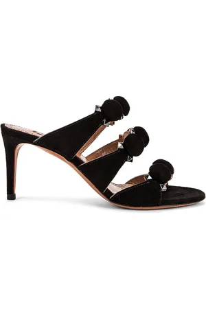 Alaïa Pom Pom Studded Mules in Black