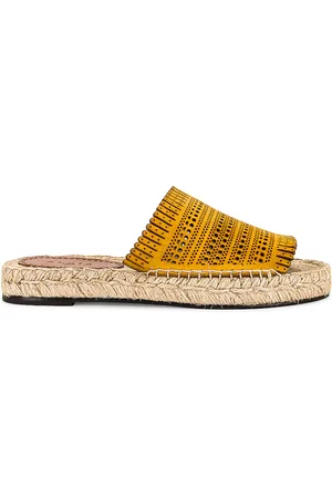 Alaïa Espadrille Flats in Mustard