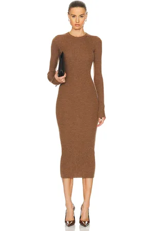 WARDROBE.NYC Ribbed Long Sleeve Dress in