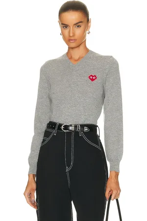 Comme des Garçons Invader V-Neck Pullover Sweater in