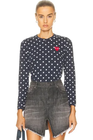 Comme des Garçons Cotton Red Emblem Dot Tee in