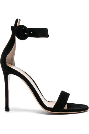 Gianvito Rossi Suede Portofino Heels in