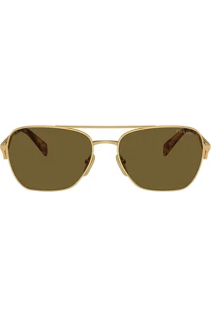 Prada Aviator Sunglasses in Metallic Gold