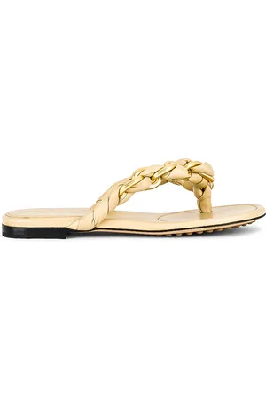 Bottega Veneta Dot Flat Sandals in Beige