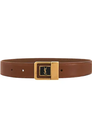 Saint Laurent Boucle LA 66 Belt in Brown
