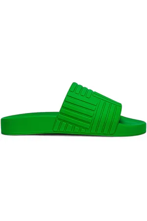 Bottega Veneta Rubber Carpet Slides in Green