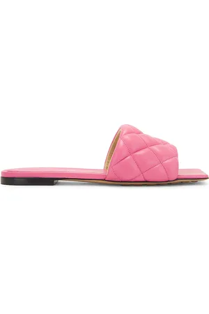 Bottega Veneta Padded Flat Sandals in Pink
