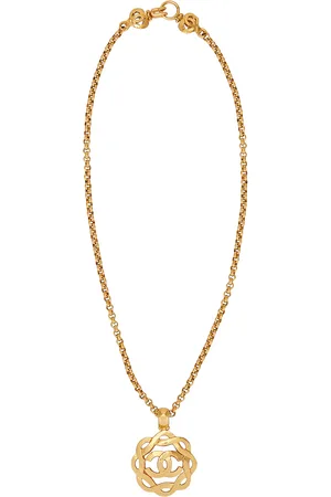 CHANEL 1997 Coco Mark Necklace in Metallic