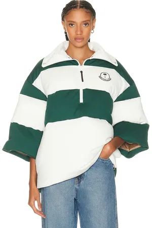 Moncler X Palm Angels Zip Up Cardigan in Green