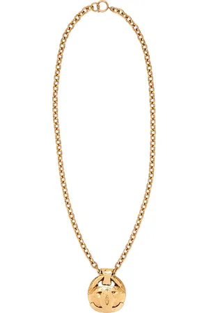 CHANEL 1994 Coco Mark Necklace in Metallic