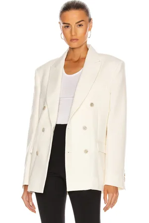 WARDROBE.NYC Double Breasted Blazer in White