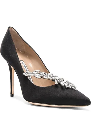 Manolo Blahnik Satin Nadira Heels in