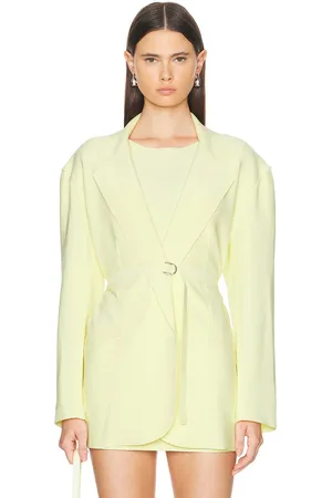 Norma Kamali Oversized Single Breasted Jacket in Yellow