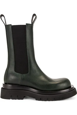 Bottega Veneta Lug Chelsea Boots in Green
