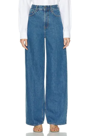 Totême High Waist Wide Leg in Denim-Medium