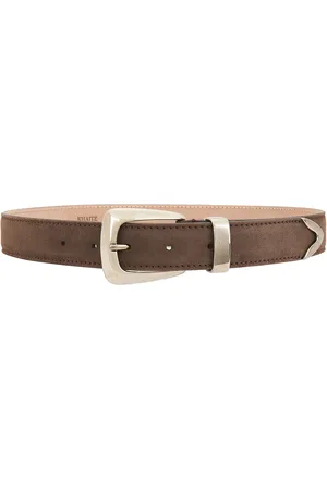 Khaite Benny Suede Belt in Brown