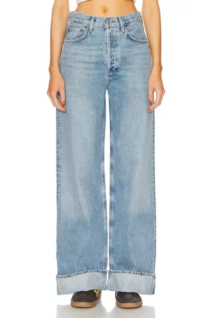 AGOLDE Dame High Rise Wide Leg in Denim-Light