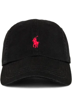 Ralph Lauren Chino Cap in Black & Red in Black