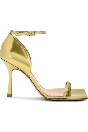 Bottega Veneta Stretch Sandal in Metallic