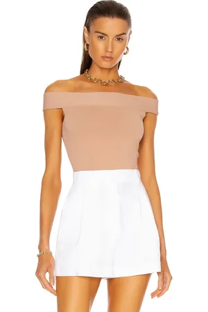 Alaïa Viscose Bodysuit in Tan
