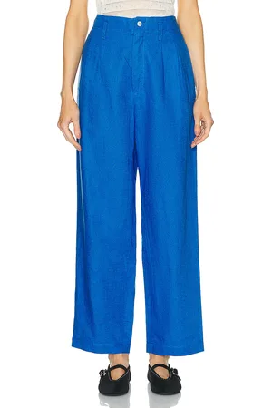 BODE Linen Murray Trouser in Blue