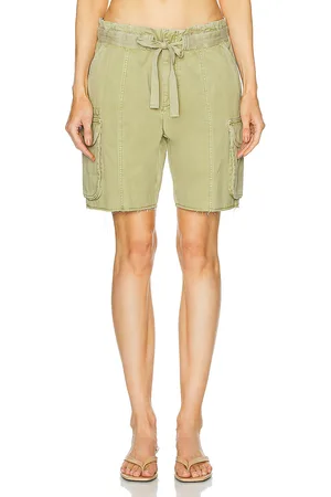 GRLFRND Slouchy Utility Twill Short in Olive