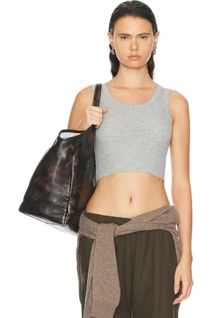 AGOLDE Cropped Poppy Tank in Grey